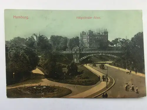 Alte AK Hamburg Helgoländer Allee um 1915 [aX34]