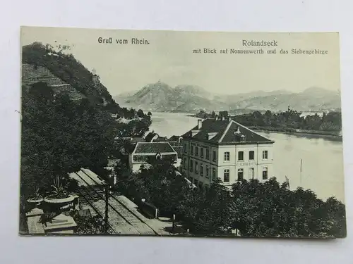 Alte AK Rolandseck Nonnenwerth Siebengebirge 1909 [aX86]