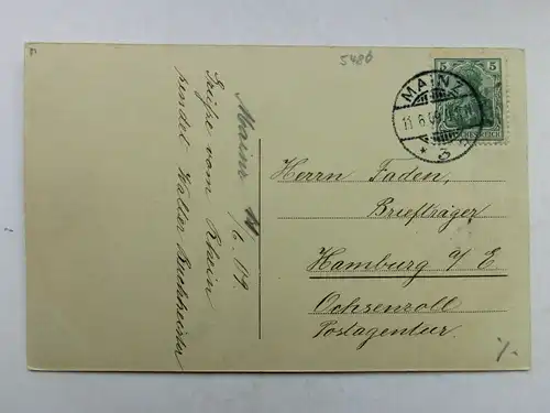 Alte AK Rolandseck Nonnenwerth Siebengebirge 1909 [aX86]