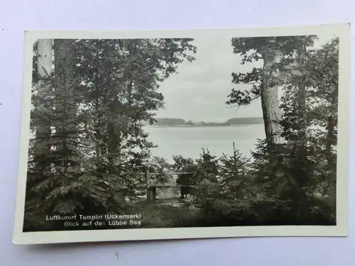 Alte AK Templin Uckermark Lübbe See [aX105]