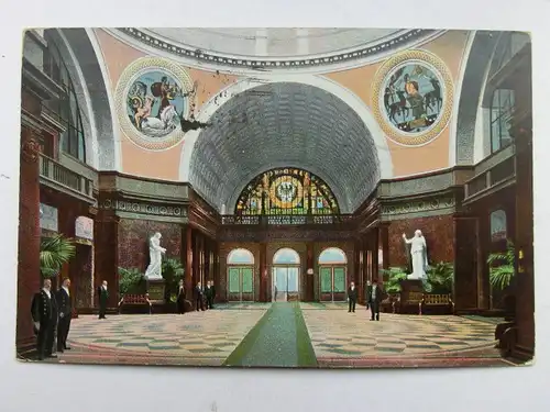 Alte AK Wiesbaden Kurhaus Wandelhalle 1918 [aX142]