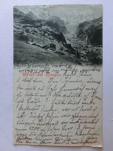 Alte AK Wengen Schweiz 1899 [aX555]