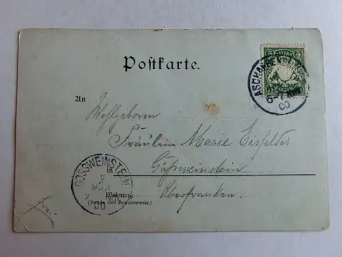 Alte AK Künstlerkarte L. Fambach Verlag Fritz Schardt 1900 [aX583]