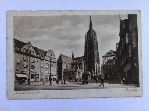 Alte AK Frankfurt Domplatz a. Bütten [1031]