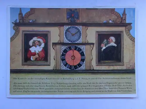 Alte AK Rothenburg Kunstuhr [1059]