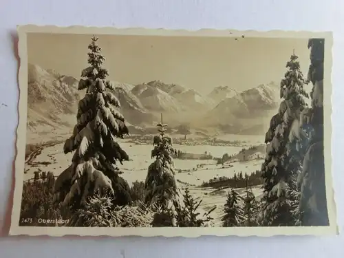 Alte AK Oberstdorf Winter Schnee [1102]