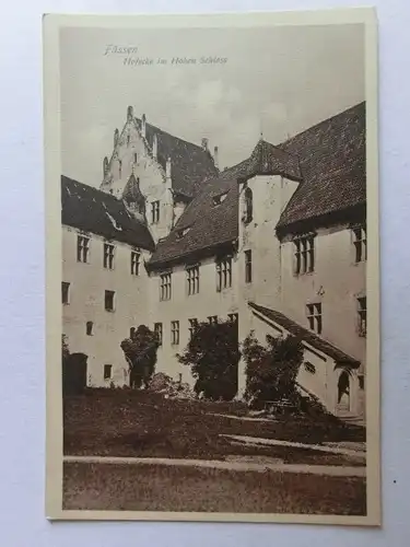Alte AK Füssen Hofecke im Hohen Schloß [1128]