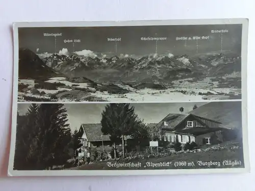 Alte AK Sonthofen Bergwirtschaft Alpenblick [1150]