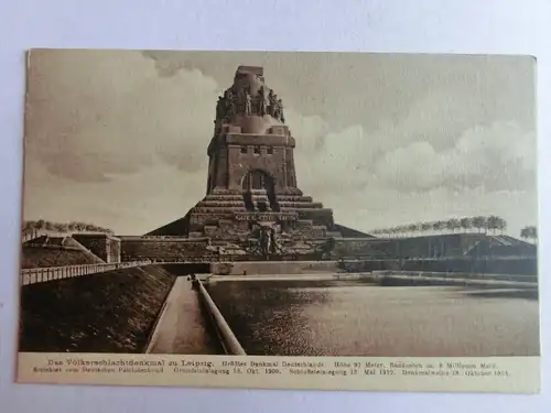 Alte AK Leipzig Völkerschlachtdenkmal 1917 [1163]