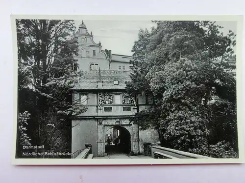 Alte AK Darmstadt Nördliche Schloßbrücke [1207]