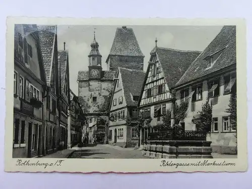 Alte AK Rothenburg Rödergasse Markusturm [1212]