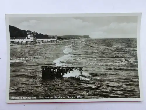 Alte AK Heringsdorf Blick v. d. Brücke 1939 [1229]
