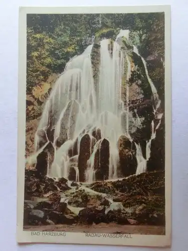 Alte AK Bad Harzburg Radau Wasserfall [1259]