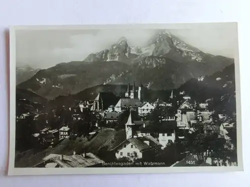 Alte AK Berchtesgaden mit Watzmann [1309]