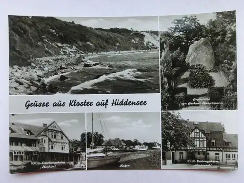Alte AK Kloster auf Hiddensee Mehrbildkarte [aO1557]