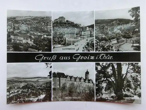 Alte AK Greiz Thüringen Mehrbildkarte [aO1567]