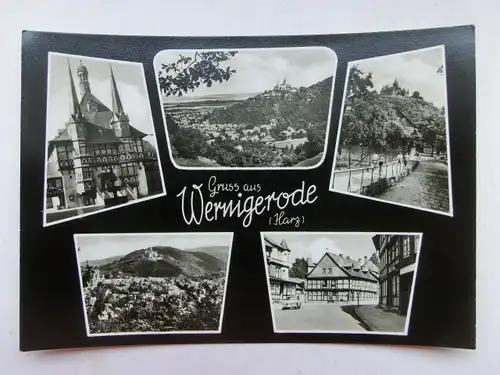 Alte AK Wernigerode Mehrbildkarte [aO1577]