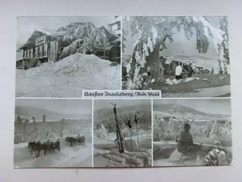 Alte AK Großer Inselberg Mehrbildkarte Winter [aN641]