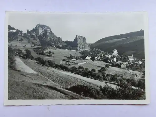 Alte AK Stein Kallenfels bei Kirn Dorf u. Ruinen 1940 [aO1308]