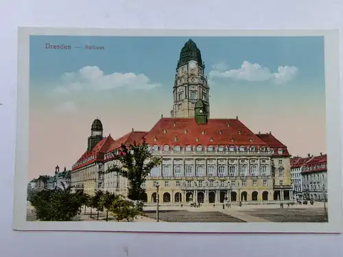 Alte AK Dresden Rathaus [aO1369]