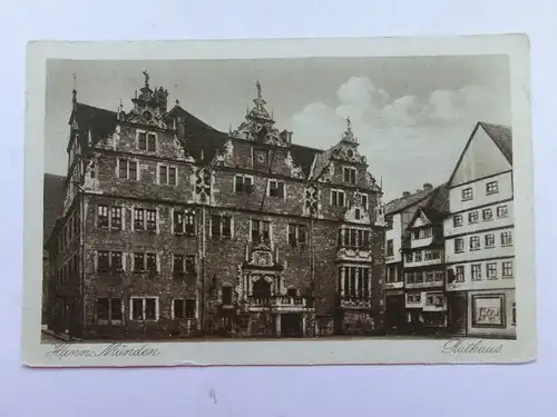 Alte AK Hann. Münden Rathaus 1924 [aO1374]