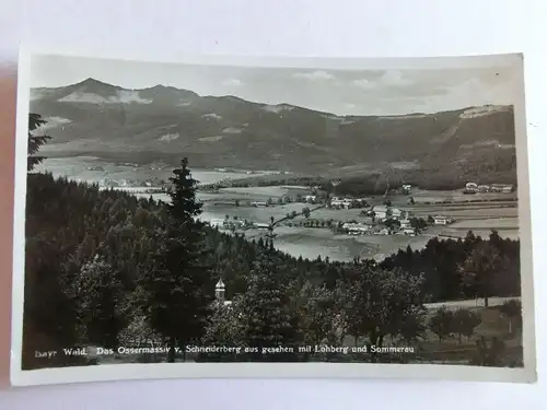Alte AK Bayrischer Wald Ossermassiv Lohberg Sommerau 1934 [aX597]