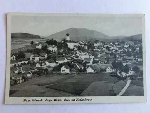 Alte AK Lam mit Hohenbogen Bayerischer Wald [aX730]