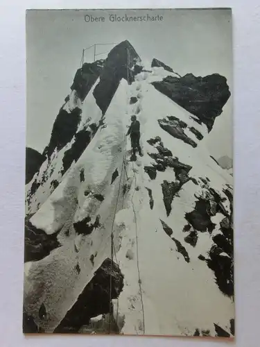 Alte AK Obere Glocknerscharte Bergsteigen Großglockner um 1920 [aX746]