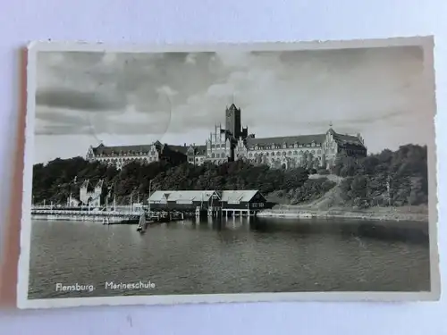 Alte AK Flensburg Marineschule 1938 [aX765]