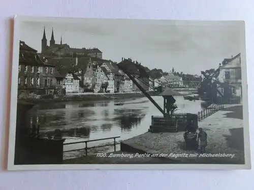 Alte AK Bamberg Partie a. d. Pegnitz [aX775]