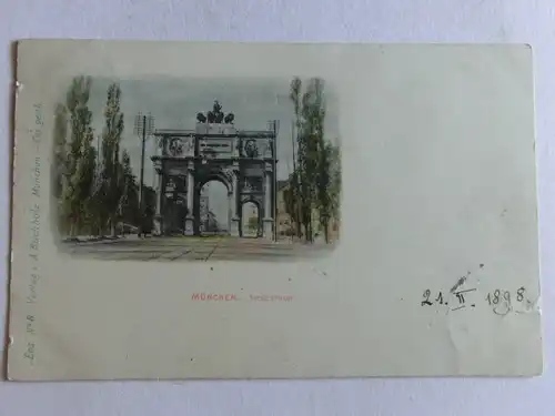 Alte AK München Siegestor 1898 [aE903]