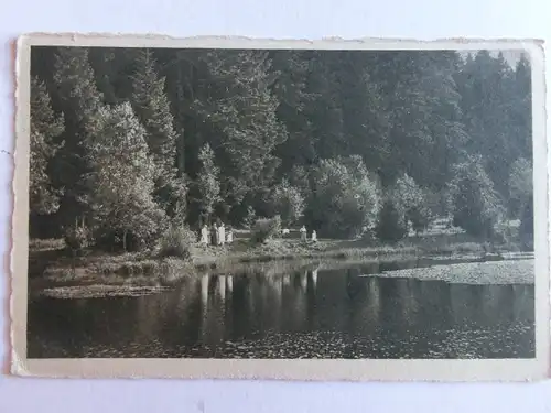 Alte AK Königsfeld Schwarzwald Waldsee 1929 [aE586]