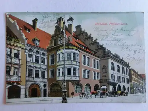 Alte AK München Hofbräuhaus 1909 [aE618]