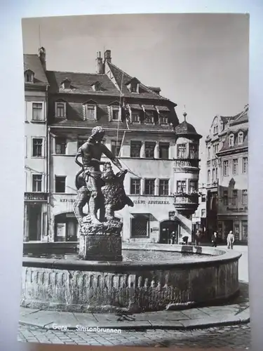 Alte AK Gera Simsonbrunnen Brunnen [U360]