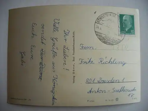 Alte AK Königstein Sächsische Schweiz Mehrbildkarte [U6]