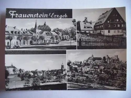 Alte AK Frauenstein Erzgebirge Mehrbildkarte [U38]
