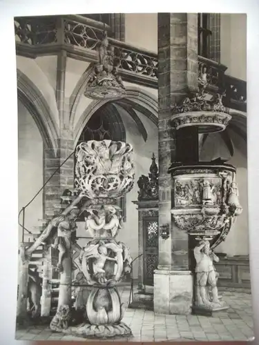 Alte AK Dom zu Freiberg Tulpenkanzel Bergmannskanzel [U58]