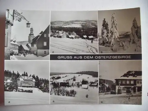 Alte AK Osterzgebirge Geising Bärenfels Scheiterhau… [U61]