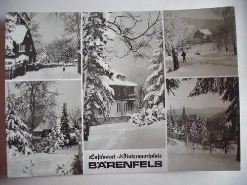 Alte AK Bärenfels Winter Mehrbildkarte [U72]