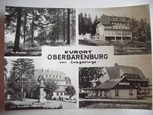 Alte AK Oberbärenburg Erzgebirge Mehrbildkarte [U80]