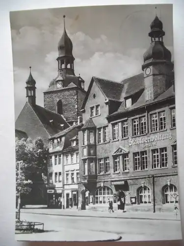 Alte AK Hettstedt Marktplatz mit Rathaus [U156]