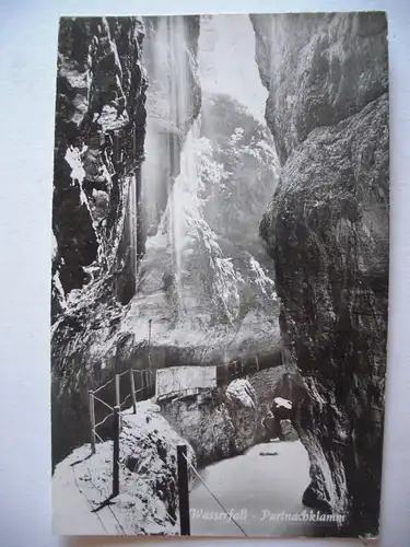 Alte AK Partnachklamm Wasserfall Garmisch Partenkirchen [Z425]