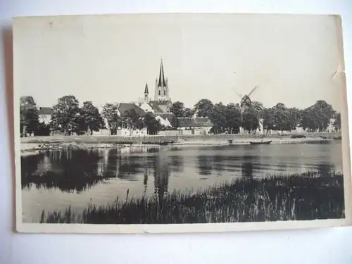 Alte AK Werder Havel Blick auf Insel (m. Einriss) [Z523]