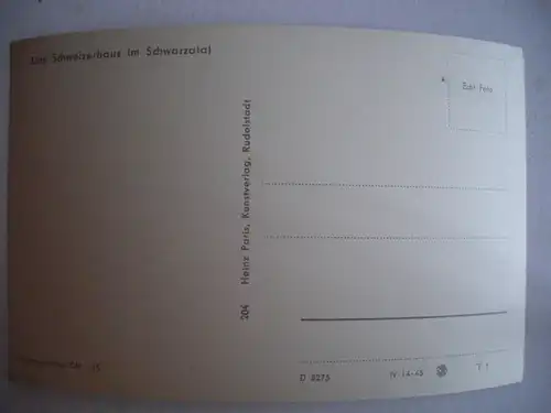 Alte AK Schweizerhaus Schwarzatal [aG226]