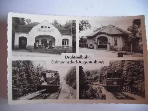 Alte AK Drahtseilbahn Erdmannsdorf Augustusburg [aG291]