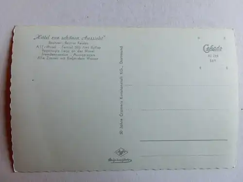 Alte AK Bullay Gasthof Zur schönen Aussicht [aJ1151]