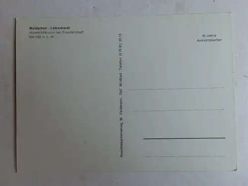 Alte AK Freudenstadt Waldachtal Lützenhardt [aJ1201]