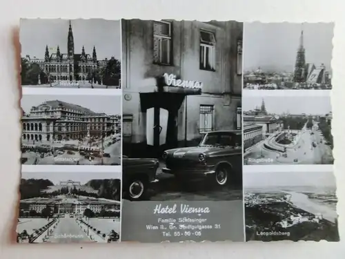 Alte AK Wien Hotel Vienna Mehrbildkarte [aJ1206]
