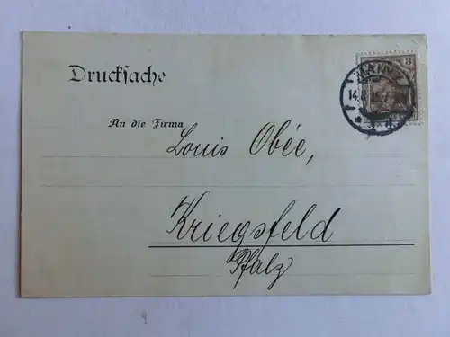Alte AK Ganzsache Mainz Gebrüder Deutsch [aJ1228]
