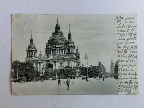 Alte AK Berlin Der Dom 1904 (mit Knick) [aJ1232]